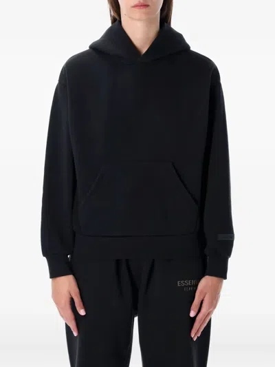 Essentials Logo-print Hoodie In Black