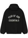 Essentials Mens Jet Black 90s Oversized-fit Cotton-jersey Hoody In Black