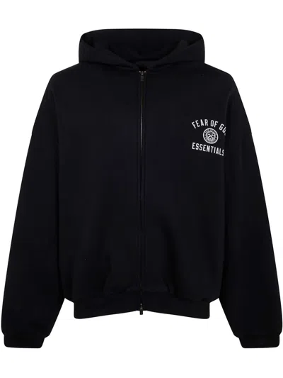 Essentials Logo-print Hoodie In Black  