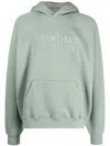 Essentials Logo-print Hoodie In Green