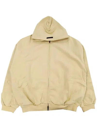 Essentials Logo-print Hoodie In Neutrals