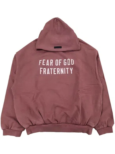 Essentials Logo-print Hoodie In Pink