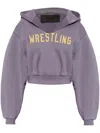 Essentials Logo-print Hoodie In Purple
