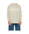 Essentials Logo-print Long-sleeved T-shirt In Neutral