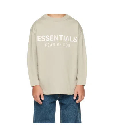 Essentials Logo-print Long-sleeved T-shirt In Neutral