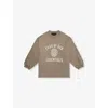 Essentials Heather Gray Logo-print Long-sleeves Cotton-jersey T-shirt 2-16 Y In Heather Gray