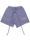 Essentials Logo-print Shorts In 紫色