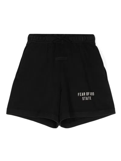 Essentials Kids' Logo-print Shorts In Black