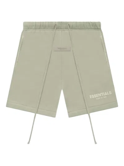 Essentials Logo-print Shorts In Green