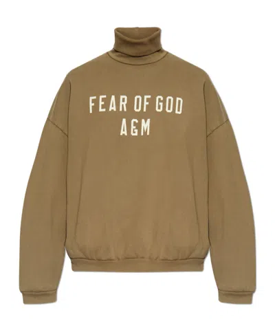 Essentials Logo-print Sweatshirt In Brown