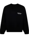 Essentials Mens Logo-embroidered Fleece-lined Cotton-blend Sweatshirt Black In Black