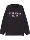 Essentials Mens Jet Black Brand-patch Relaxed-fit Cotton-blend Sweatshirt Xl In Black