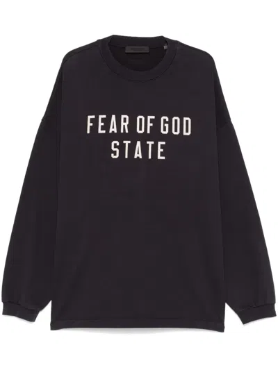Essentials Logo-print Sweatshirt In Black