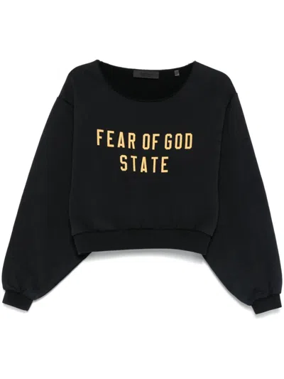 Essentials Logo-print Sweatshirt In Black