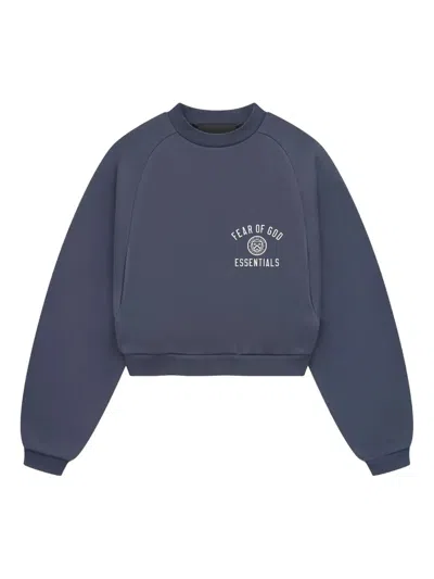 Essentials Logo-print Sweatshirt In Blue