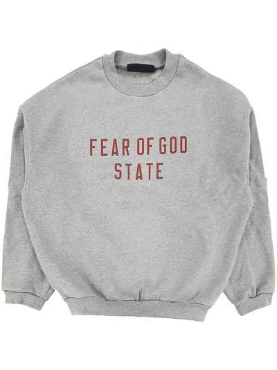 Essentials Logo-print Sweatshirt In Grey