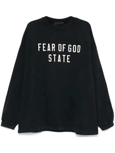 Essentials Logo-print Sweatshirt In Black