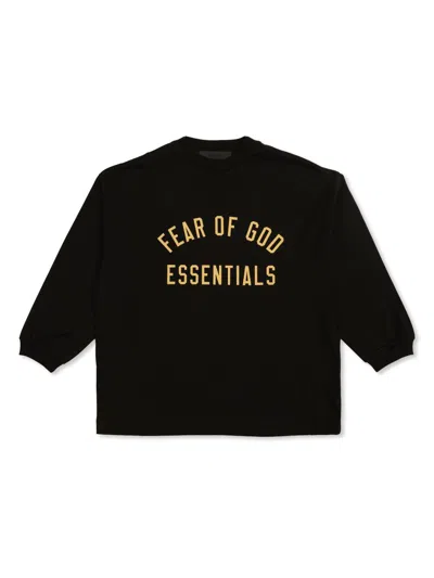 Essentials Kids' Logo-print T-shirt In Black