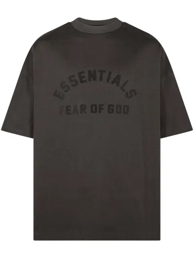 Essentials Logo-print T-shirt In Brown
