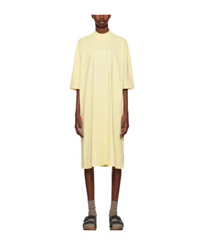 Essentials Logo-print T-shirt Dress In Nude