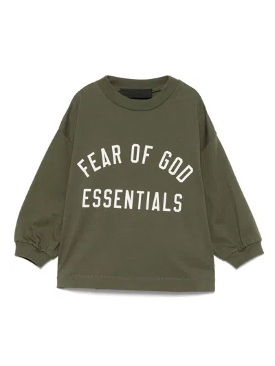 Essentials Kids' Logo-print T-shirt In Green