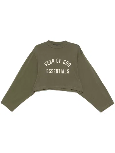 Essentials Logo-print T-shirt In Green