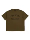 Essentials Crew-neck Brand-print Cotton-jersey T-shirt 2-16 Years Oliv In Green