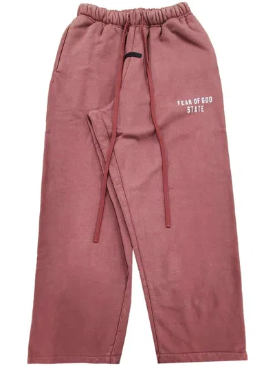 ESSENTIALS LOGO-PRINT TRACK PANTS