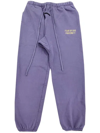 Essentials Logo-print Track Pants In 紫色