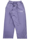Essentials Slogan-print Track Pants In 紫色