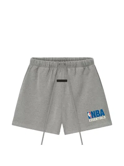 Essentials Joggingshorts Mit Logo-print In Gray