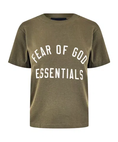 Essentials Logo Print T-shirt In Green