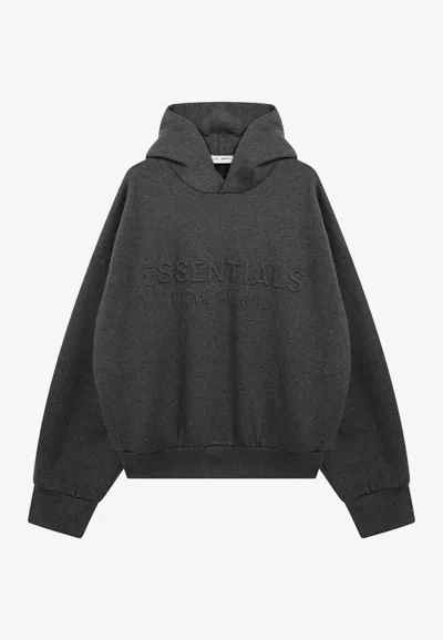 Essentials Logo-printed Hooded Sweatshirt In Gray