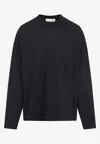 Essentials Logo-printed Long-sleeved T-shirt In Black