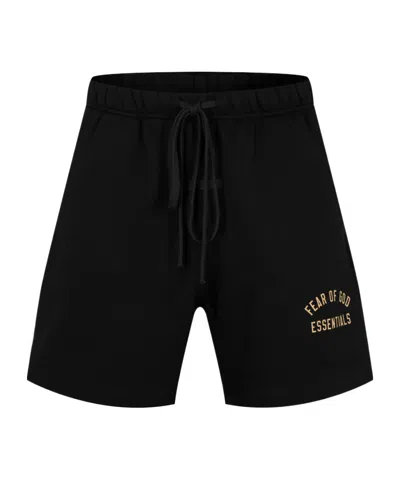 Essentials Logo Printed Shorts In Black