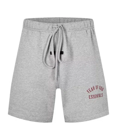 Essentials Logo Printed Shorts In Gray