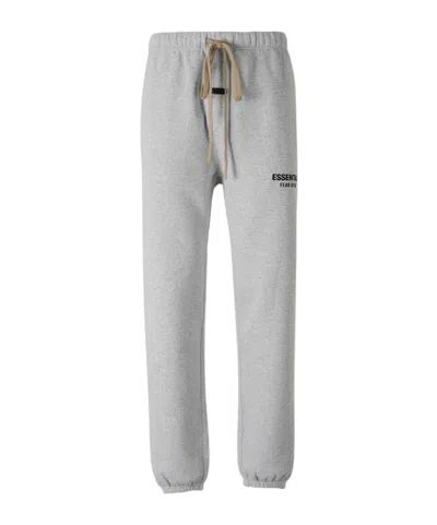Essentials Logo-printed Tie-dye Track Pants In Gray