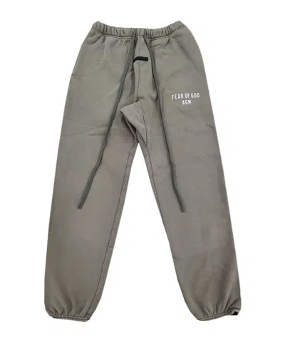 Essentials Logo Printed Track Pants In Gray