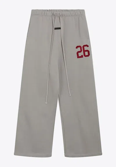 Essentials Logo-printed Track Pants In Gray