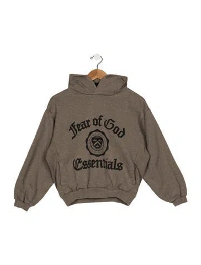 Pre-owned Essentials Kids' Logo Pullover In Brown