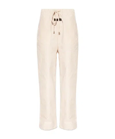 Essentials Logo-stripe Track Pants In White
