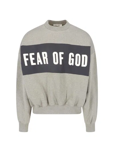 Essentials Logo Sweatshirt In Gray