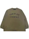 Essentials Khaki Crewneck T-shirt In Green