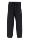 Essentials Mens Logo-embellished Cotton-blend Jogging Bottoms Jet Black