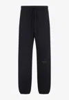 Essentials Drawstring-cuffed Track Pants In Black