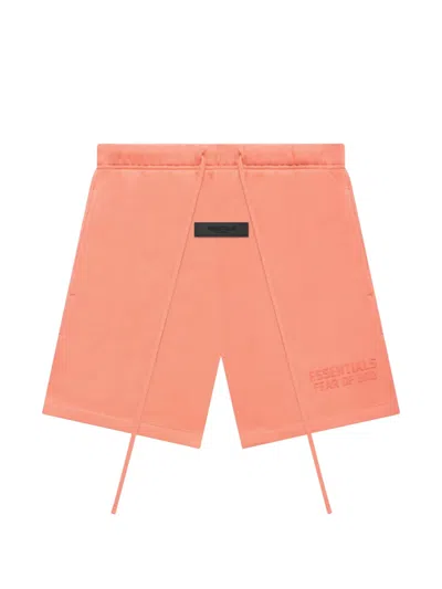Essentials Kids' Logo-detail Shorts In Orange