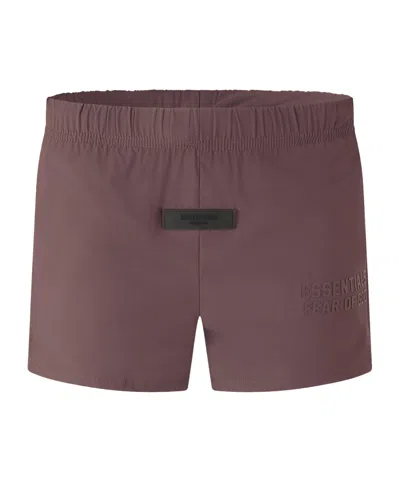 Essentials Logo-detail Shorts In Purple