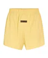 Essentials Drawstring Athletic Shorts In Yellow
