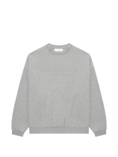 Essentials Logo-embossed Sweatshirt In Gray