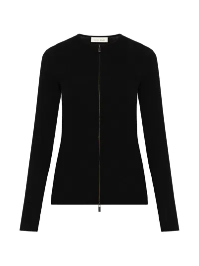 Essentials Logo-embroidered Cardigan In Black